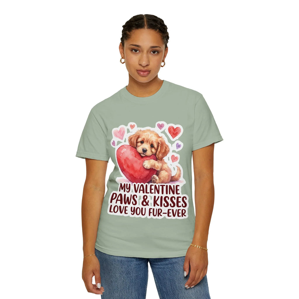 Puppy Heart Valentine T-Shirt | Paws & Kisses Love You Fur-Ever Dog Graphic Tee