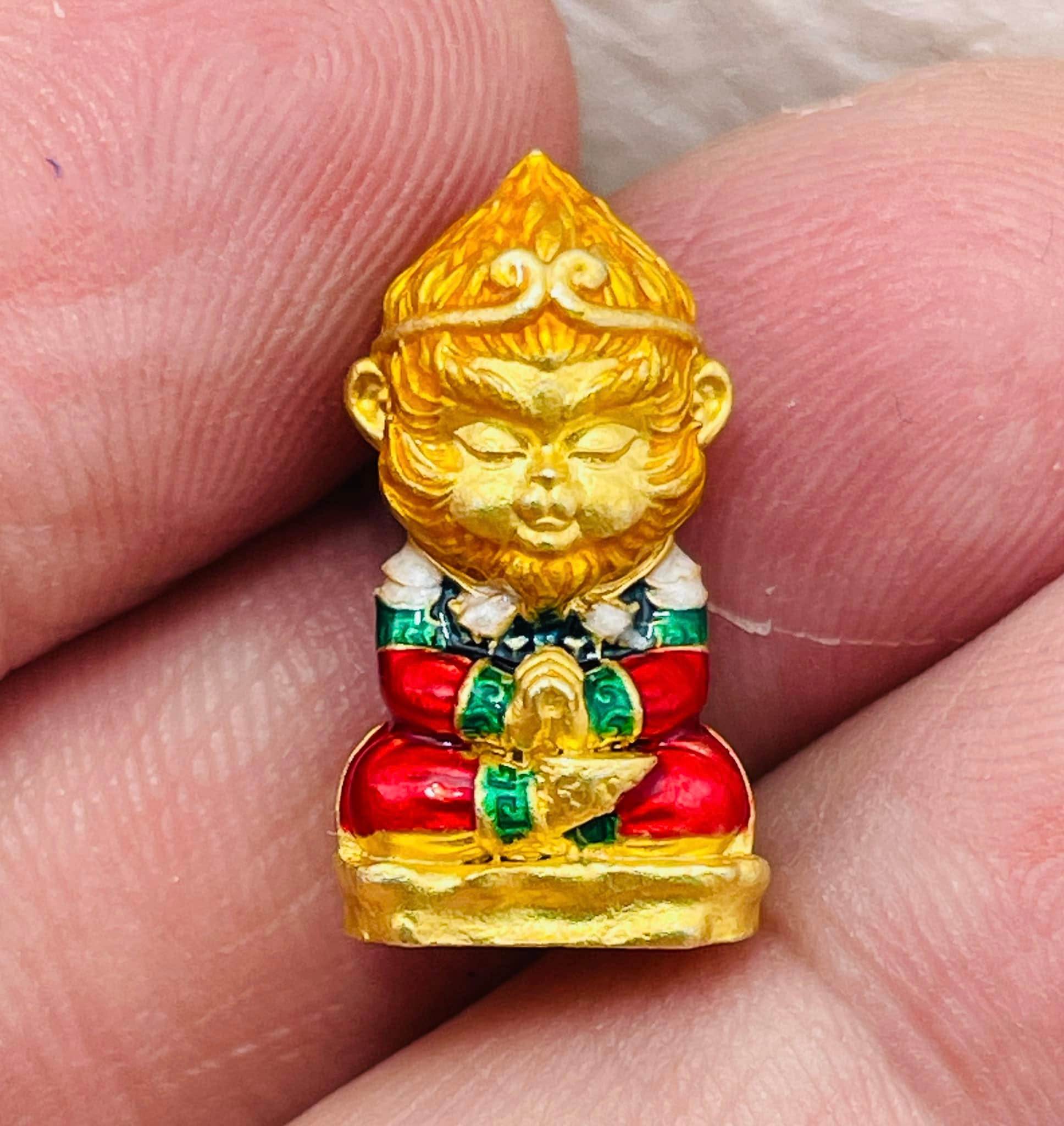 Hong Kong Monkey King Amulet – 100 Million Fortune Edition (2021) By Phra Ajarn Amnat, Mahaviro Meditation Center, Chaiyaphum Province - Thai Blessing Co