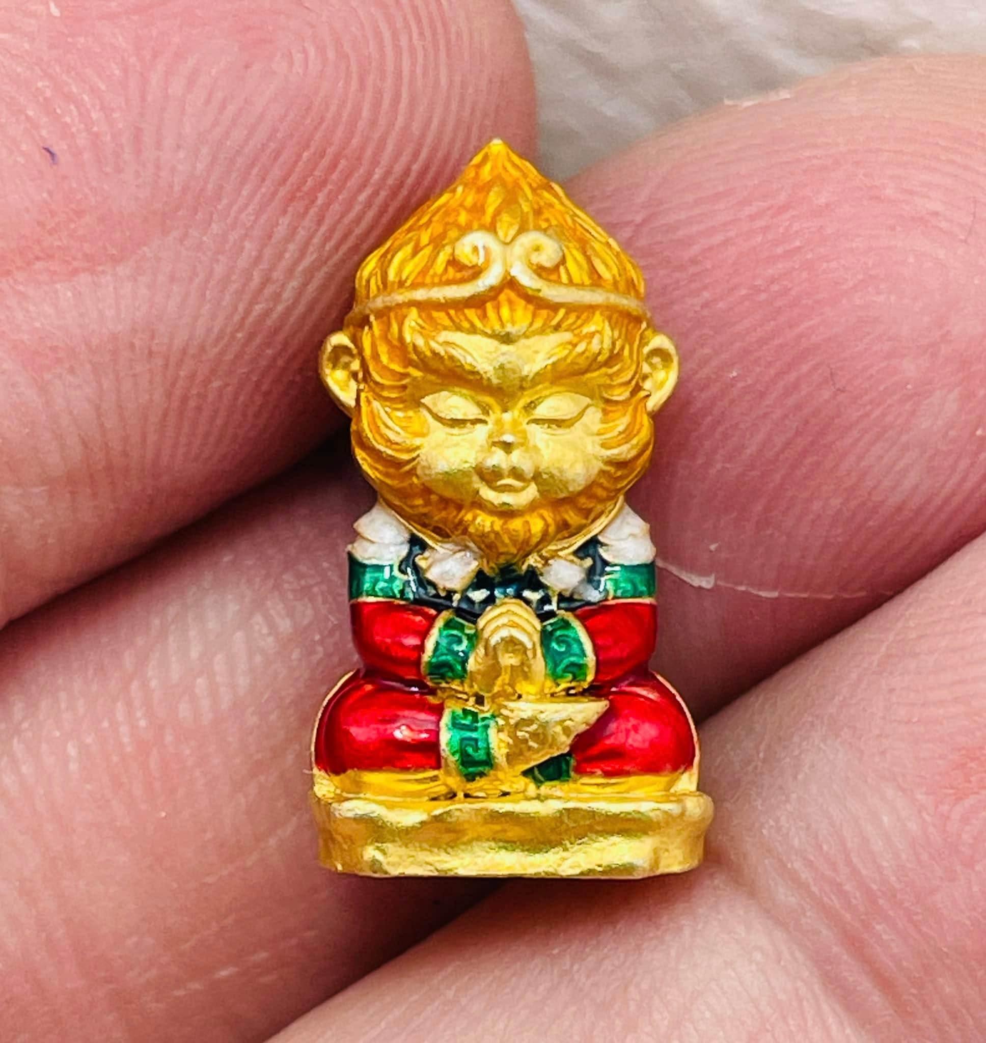 Monkey King Fortune Amulet by Phra Ajarn Amnat - Mahaviro's Power Charm