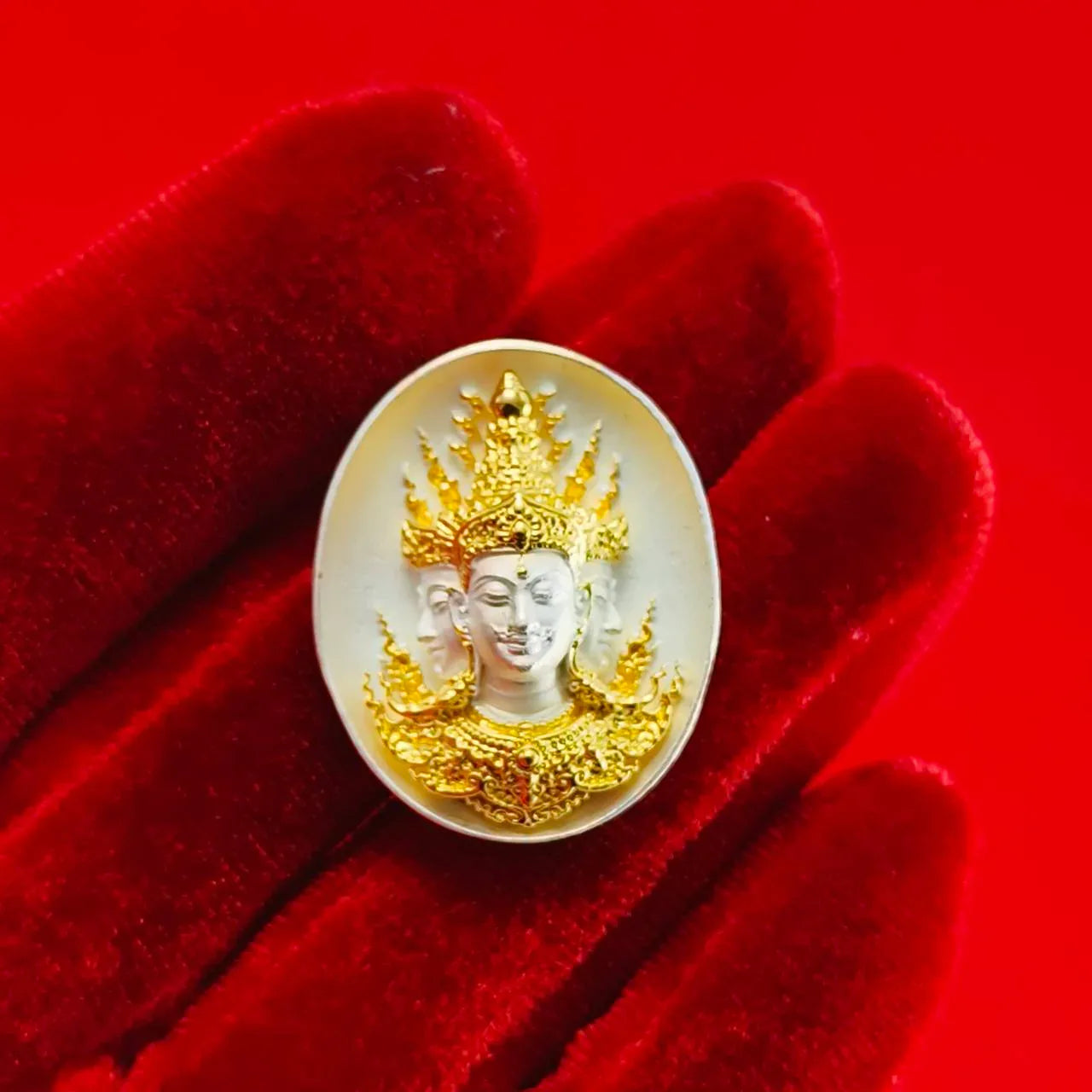 Sacred Phra Phrom Amulet - Phon Phrom Likhit Edition for Prosperity and Protection