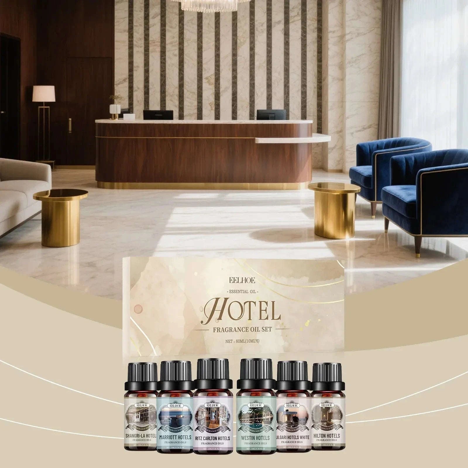 🌿 6 Flavor Essential Oils Set - 10ml Natural Aromatherapy for Diffusers, Humidifiers, and Home Wellness