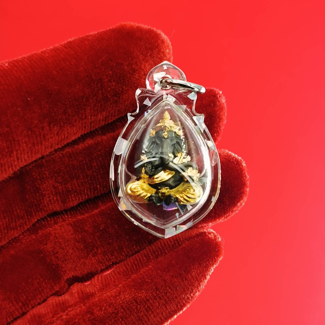 Ganesh Amulet by Luang Pu Yen – Supreme Fortune, Wisdom & Success (Sacred Stone Alloy with Gold)
