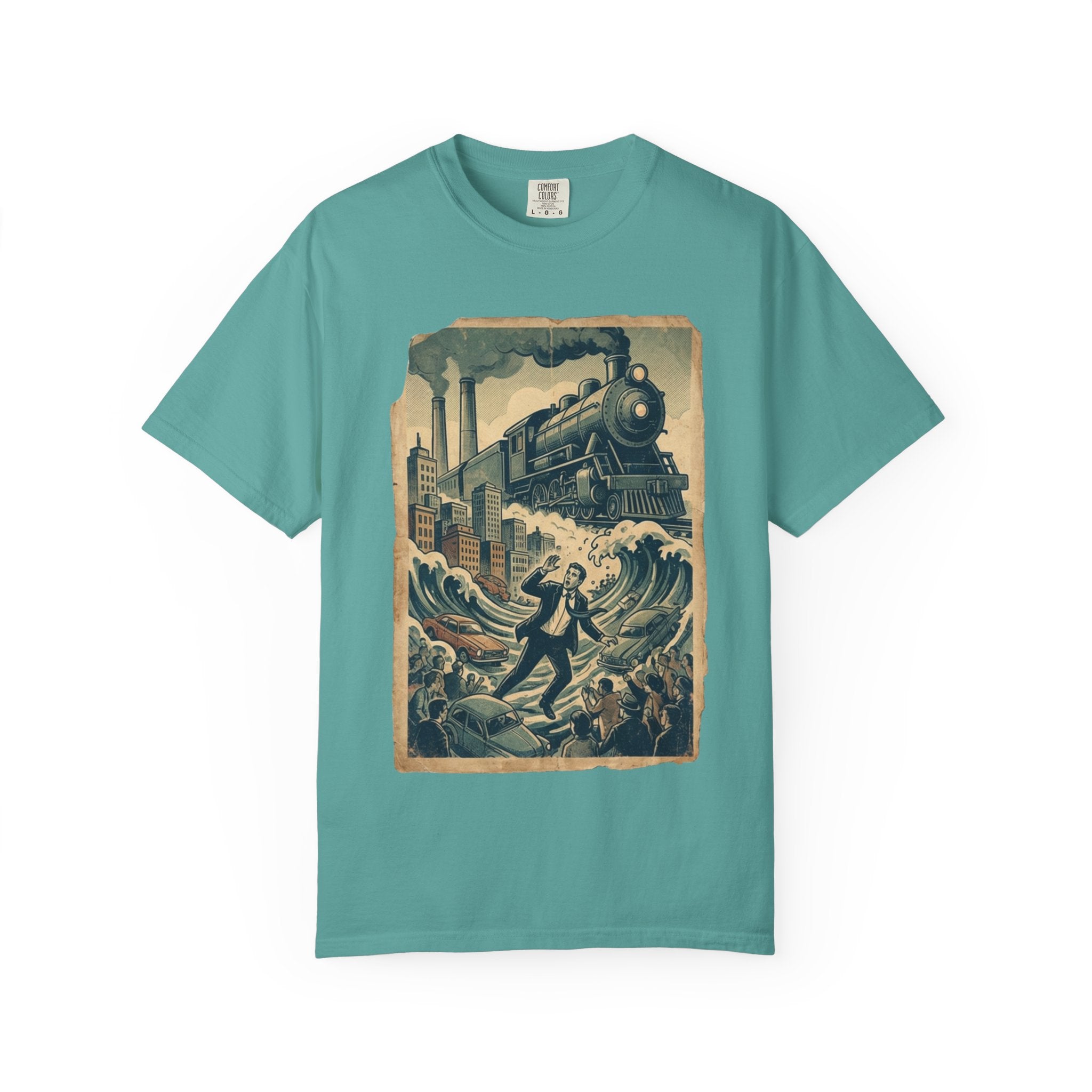 Vintage Dystopian Work Overload Shirt, Retro All-Seeing Eye Tee, Corporate Burnout Graphic, Dark Academia Aesthetic, Gift for Office Workers, Philosophy Satire Unisex T-Shirt Seafoam