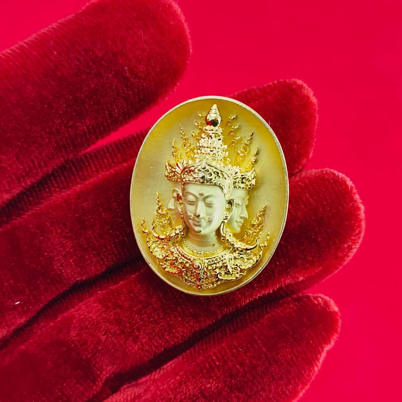 Sacred Phra Phrom Amulet - Phon Phrom Likhit Edition for Prosperity and Protection
