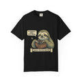 Funny Sloth Shirt Financially Stable In My Dreams Tee Broke Life Gift Crying Sloth Empty Wallet Sarcastic Adulting Humor Currently Black