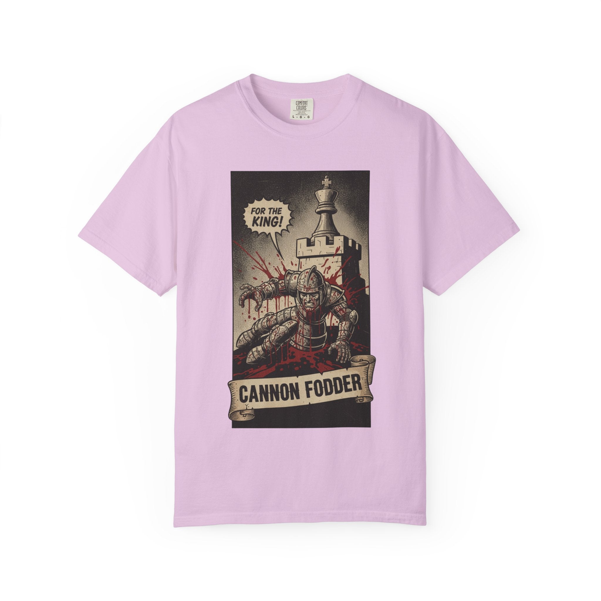 The System Is Rigged T-Shirt - Vintage Satirical Skull Graphic - Dark Humor Knight Chess Tee - Retro Propaganda Streetwear Orchid