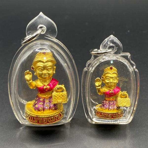 Maha Thongmanee Wealth Charm to Enhance Divine Fortune and Prosperity Blessed by Kruba Tao