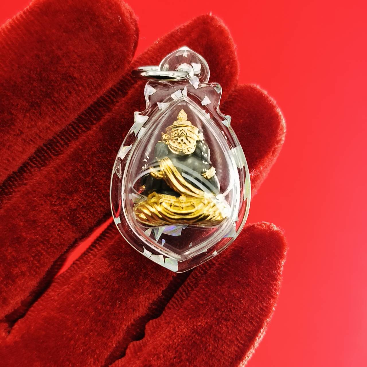 Ganesh Amulet by Luang Pu Yen – Supreme Fortune, Wisdom & Success (Sacred Stone Alloy with Gold)