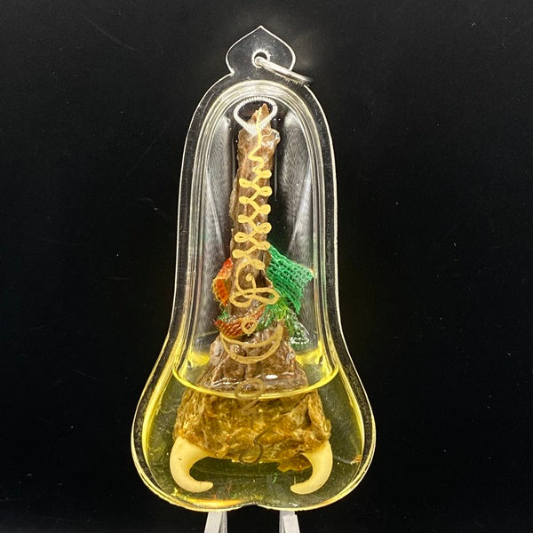 Sacred Snake Fang Wealth Charm - Maha Setthi with 108 Sacred Herb Oil by Luang Pho Mian for Abundance and Prosperity