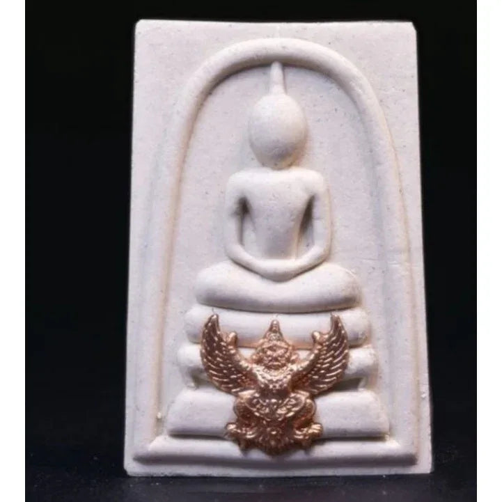 🏛️ THE KING OF AMULETS: PHRA SOMDEJ WAT KHRUT ✨ The Sovereign Harmony: 2021 (B.E. 2564) Phra Somdej "Wat Krut" Kathina Edition – The King of Amulets from the Sanctuary of the Garuda Elephant tusk with copper Garuda design