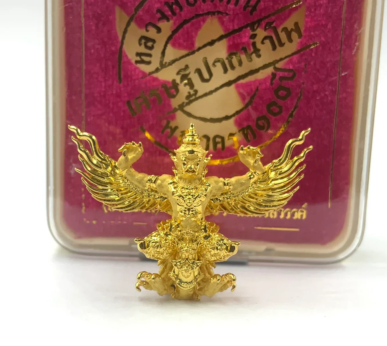 🦅 Phaya Garuda "100 Years Millionaire" Amulet: Small Mold (2.5cm) – Luang Phor Phat (Wat Huay Duan) – Double Consecrated for Wealth & Power