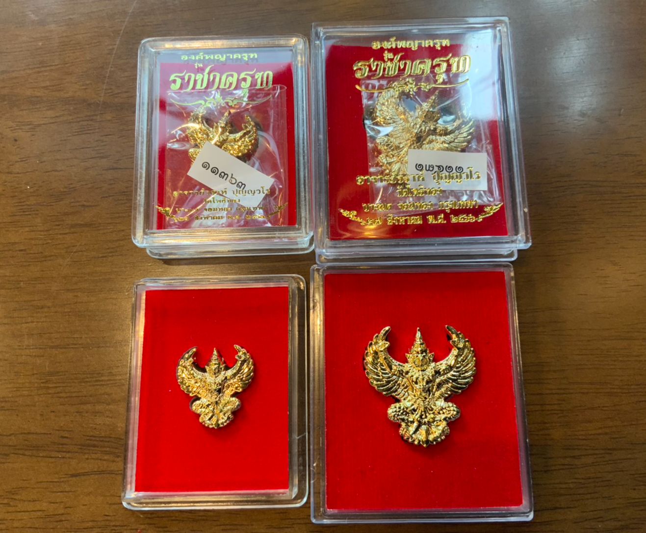 🦅 Phaya Krut "Racha Krut" (King of Garudas) Edition: Gold-Plated (Kalai Thong) – Luang Phor Wara, Wat Pho Thong – Ultimate Power & Royal Wealth