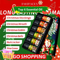 🎄 6PC/1PC Christmas Perfume Essential Oil Gift Set – Festive Aromatherapy Collection for Diffuser, Candle Making, and Home Freshening Gift Merry Christmas