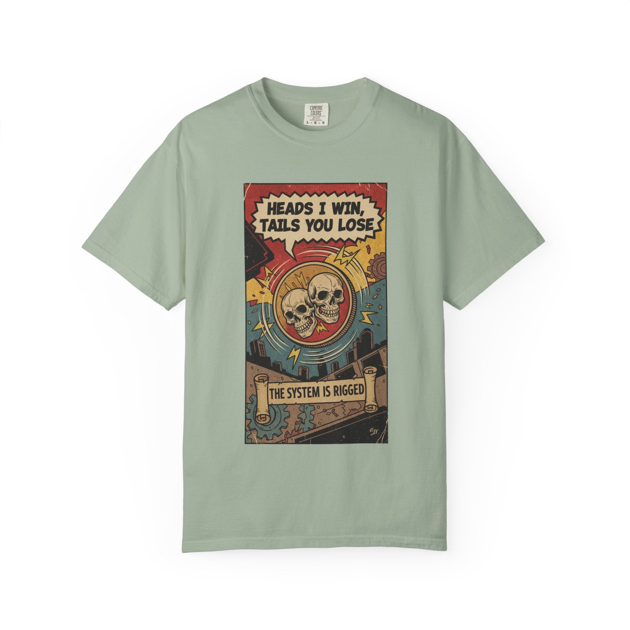 Vintage Satirical T-Shirt | Political Theater & System is Rigged Retro Tee | Sarcastic Dark Humor Shirt | Unisex Premium Cotton Graphic Tee Bay