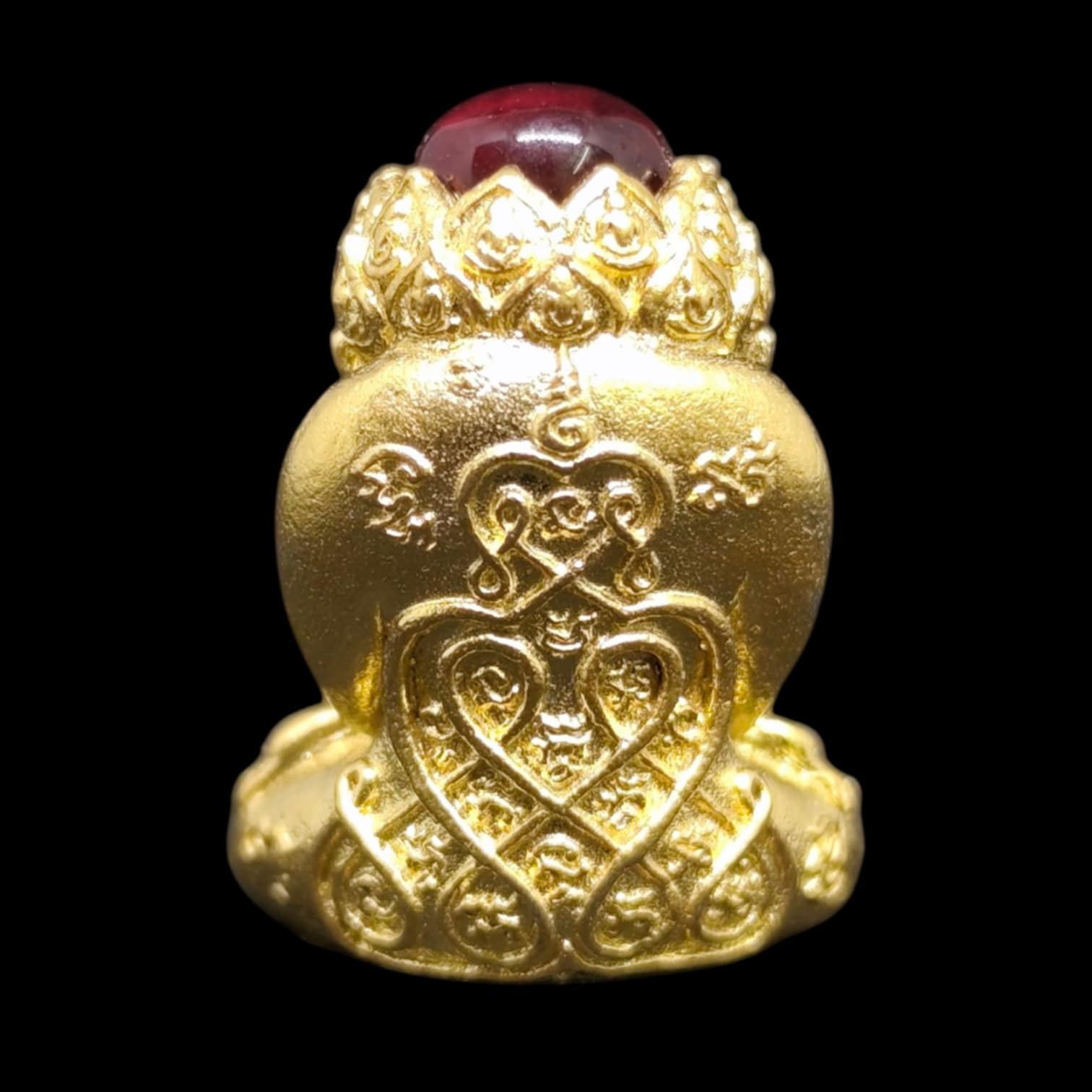 Phra Pidta Manee Montra Amulet – Supreme Buddhist Fortune & Protection, Sattapraithong Alloy, Ruby Crown, Blessed by Luang Pu Boonma, Wat Khao Kaew Thong