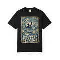 💰The Great Recession Beckons T-Shirt - Vintage Retro Propaganda Art - Economic Satire Tee - Distressed Financial Crisis Shirt - Aesthetic Streetwear Black