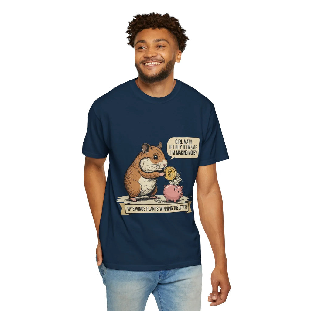 Funny Girl Math Shirt Hamster Saving Plan Tee Student Loan Otter Shirt Financially Stable Sloth Broke Life Gift Sarcastic Adulting Humor