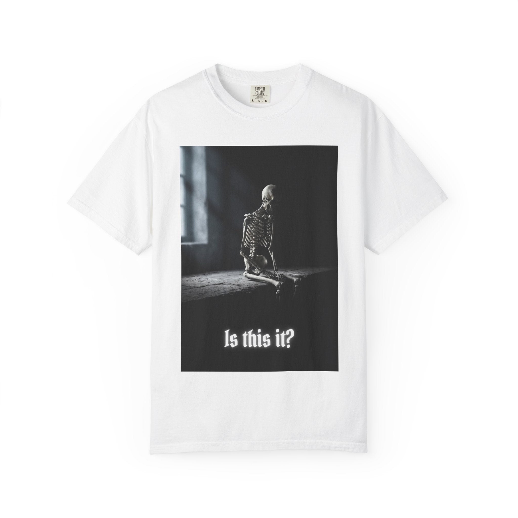 He'll Text Back Skeleton T-Shirt - Vintage Dark Humor Tee - Gothic Horror Graphic Shirt - Relatable Sarcastic Ghosting Gift - Retro Aesthetic Streetwear White