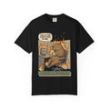 Funny Capybara "This Is Fine" Shirt - Professional Dissociator Tee - Mental Health Meme T-Shirt - Sarcastic Office Humor Gift - Relatable Corporate Grind Apparel Black