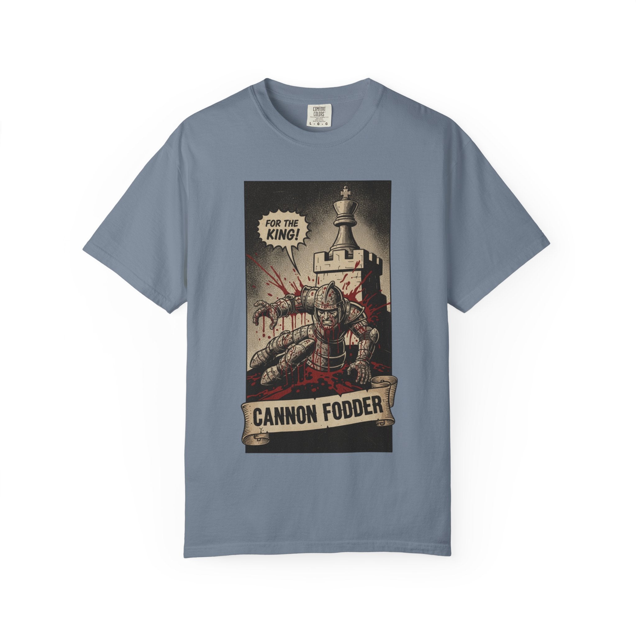 The System Is Rigged T-Shirt - Vintage Satirical Skull Graphic - Dark Humor Knight Chess Tee - Retro Propaganda Streetwear Blue Jean