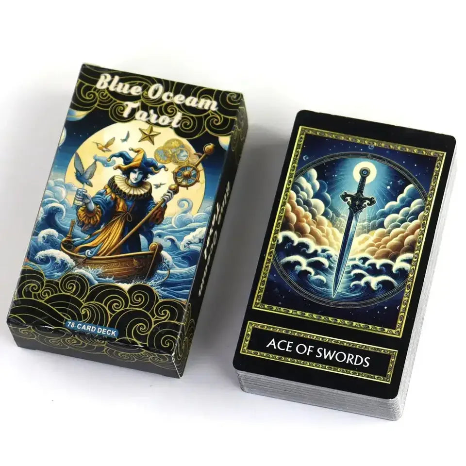 Ocean Wave Tarot Deck – 78 Durable Cards Infused with Sacred Energy for Divination, Meditation & Spiritual Guidance