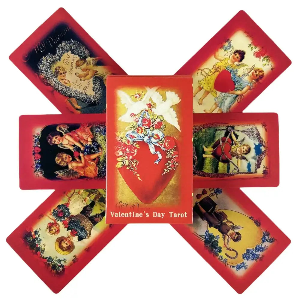 💖 Valentine’s Day Romantic Love Tarot – Elegant 78-Card Deck Featuring Heartfelt Symbols for Love Divination and Social Play
