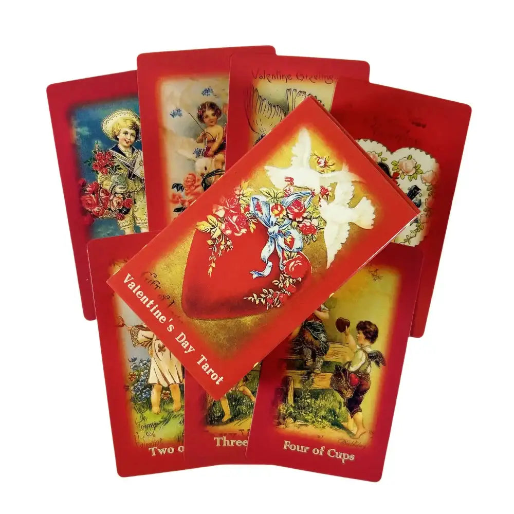 💖 Valentine’s Day Romantic Love Tarot – Elegant 78-Card Deck Featuring Heartfelt Symbols for Love Divination and Social Play