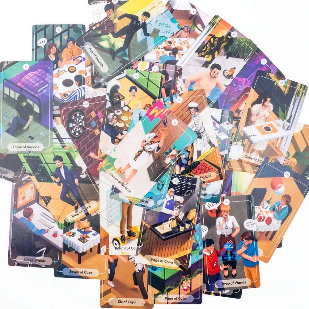 📖 78 Stories Tarot Deck – English Version Oracle Cards with PDF Guidebook | 79-Card Prophecy Deck for Family, Friends & Party Board Games