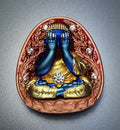 🪙 Luang Pu Toh “Defeat Poverty” Puttasilpa Phra Pidta – 7‑Diamond Inlaid Blue Rhodium Navaloha Amulet with Gold‑Plated Hair & Robe (Limited 59 Pieces,) Default Title