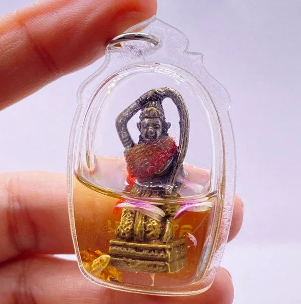 🪙 “Earth Goddess of Flowing Fortune” – Mae Thorani Hair‑Wring Oil Pendant, “Happiness Bestower” Edition by Luang Pho Mian, Wat Chaniang Wanaram (B.E. 2568)