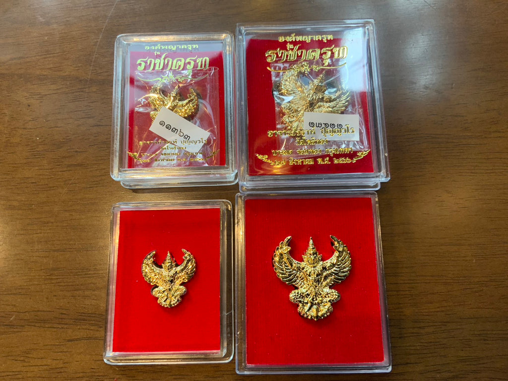 🦅 Phaya Krut "Racha Krut" (King of Garudas) Edition: Gold-Plated (Kalai Thong) – Luang Phor Wara, Wat Pho Thong – Ultimate Power & Royal Wealth