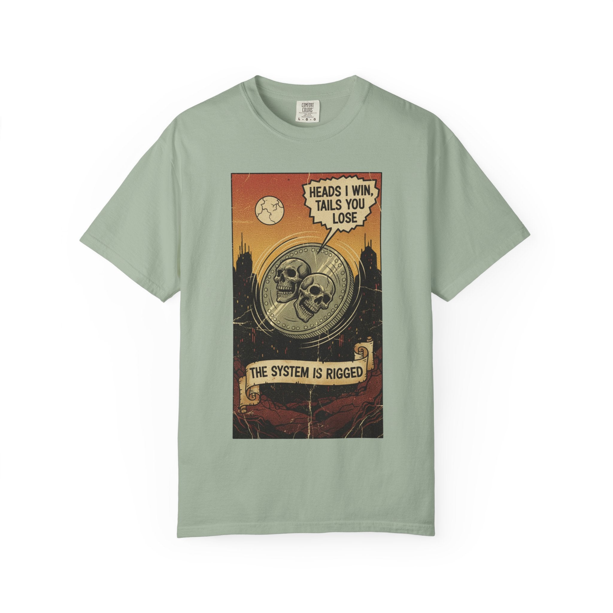 Vintage Satirical T-Shirt | Political Theater & System is Rigged Retro Tee | Sarcastic Dark Humor Shirt | Unisex Premium Cotton Graphic Tee Bay