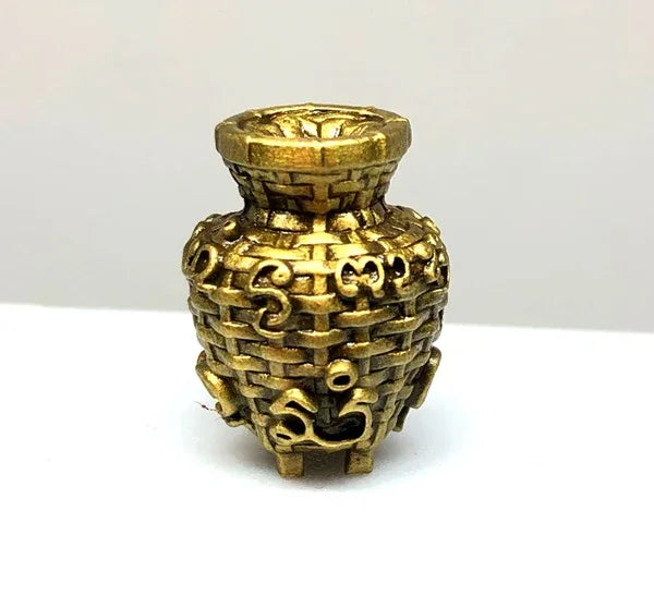 Powerful Wealth-Attracting Takong Dak Sap Amulet by Phra Kruba Kittichai Khemchari, Wat Pang Makong, Chiang Dao, Chiang Mai ทองเหลือง ชาติน
