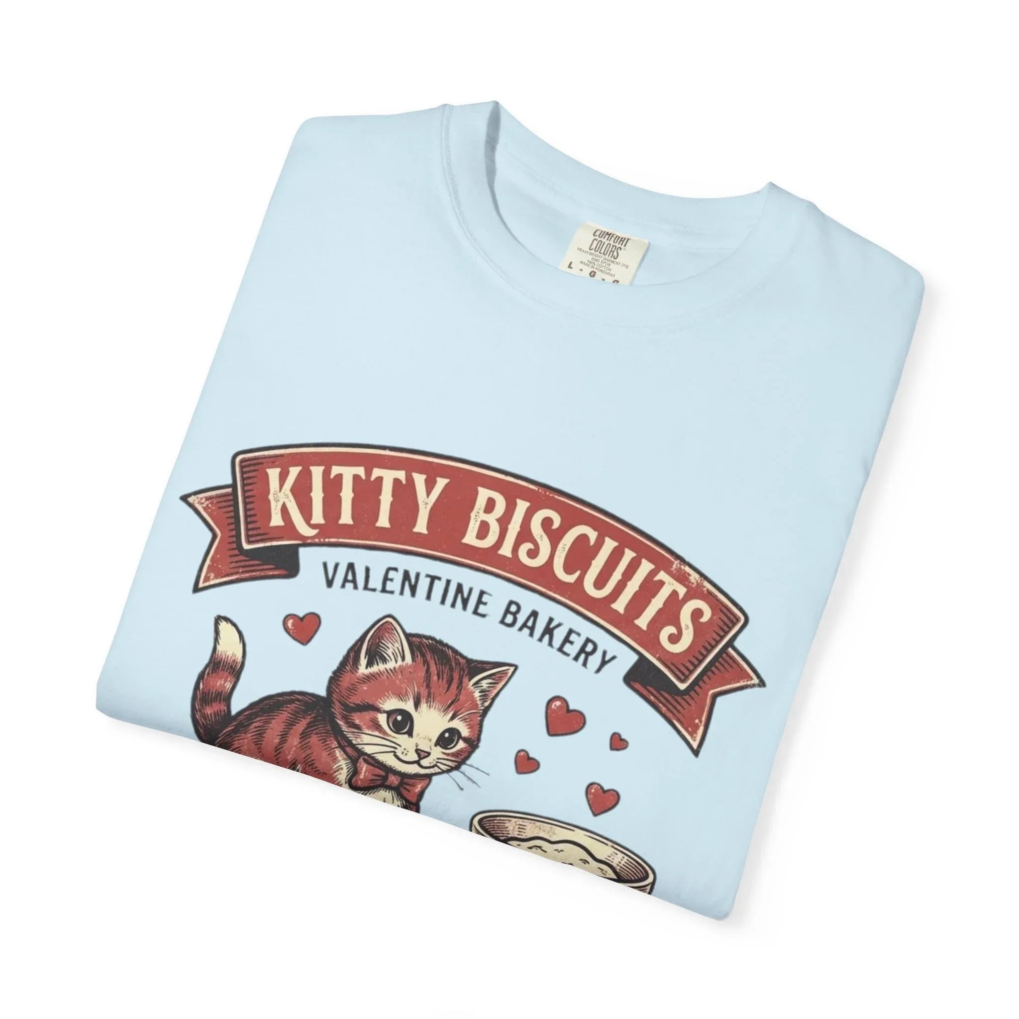 Kitty Biscuits T-Shirt | Valentine Bakery Cat We Knead You Graphic Tee