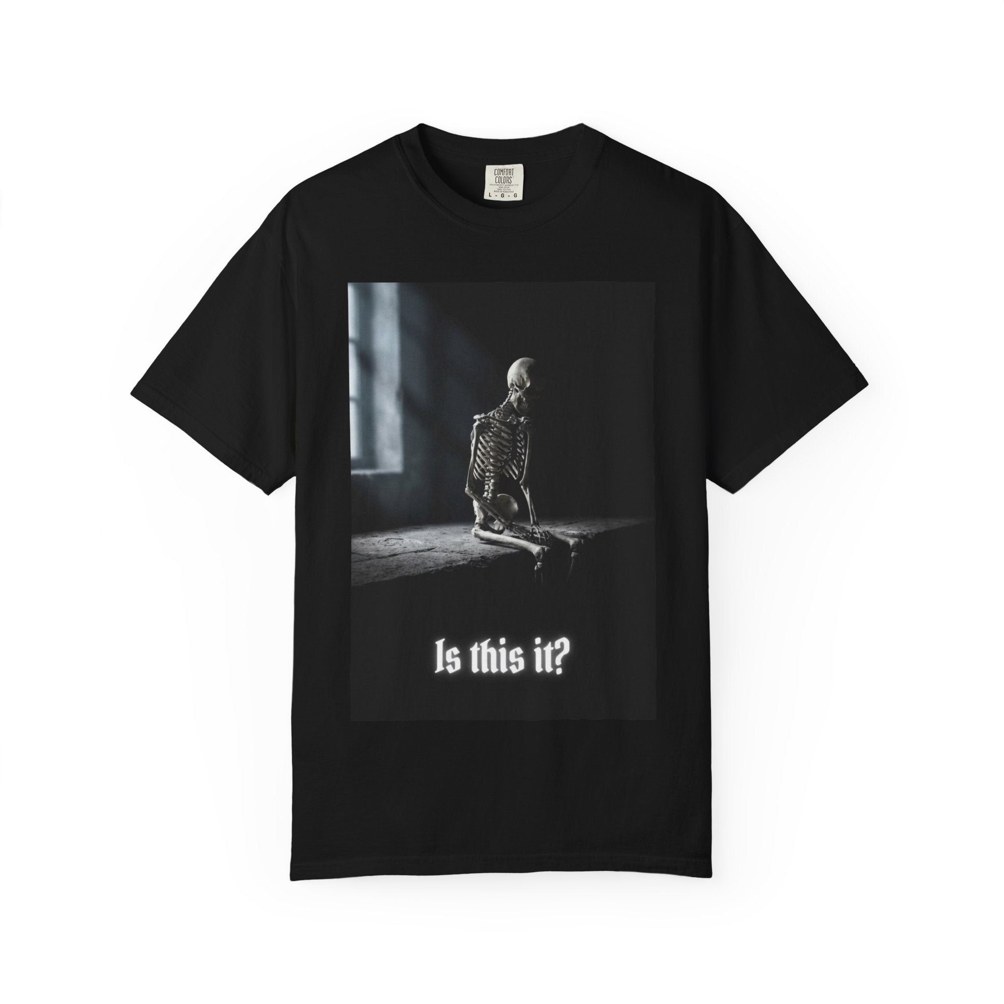 He'll Text Back Skeleton T-Shirt - Vintage Dark Humor Tee - Gothic Horror Graphic Shirt - Relatable Sarcastic Ghosting Gift - Retro Aesthetic Streetwear Black