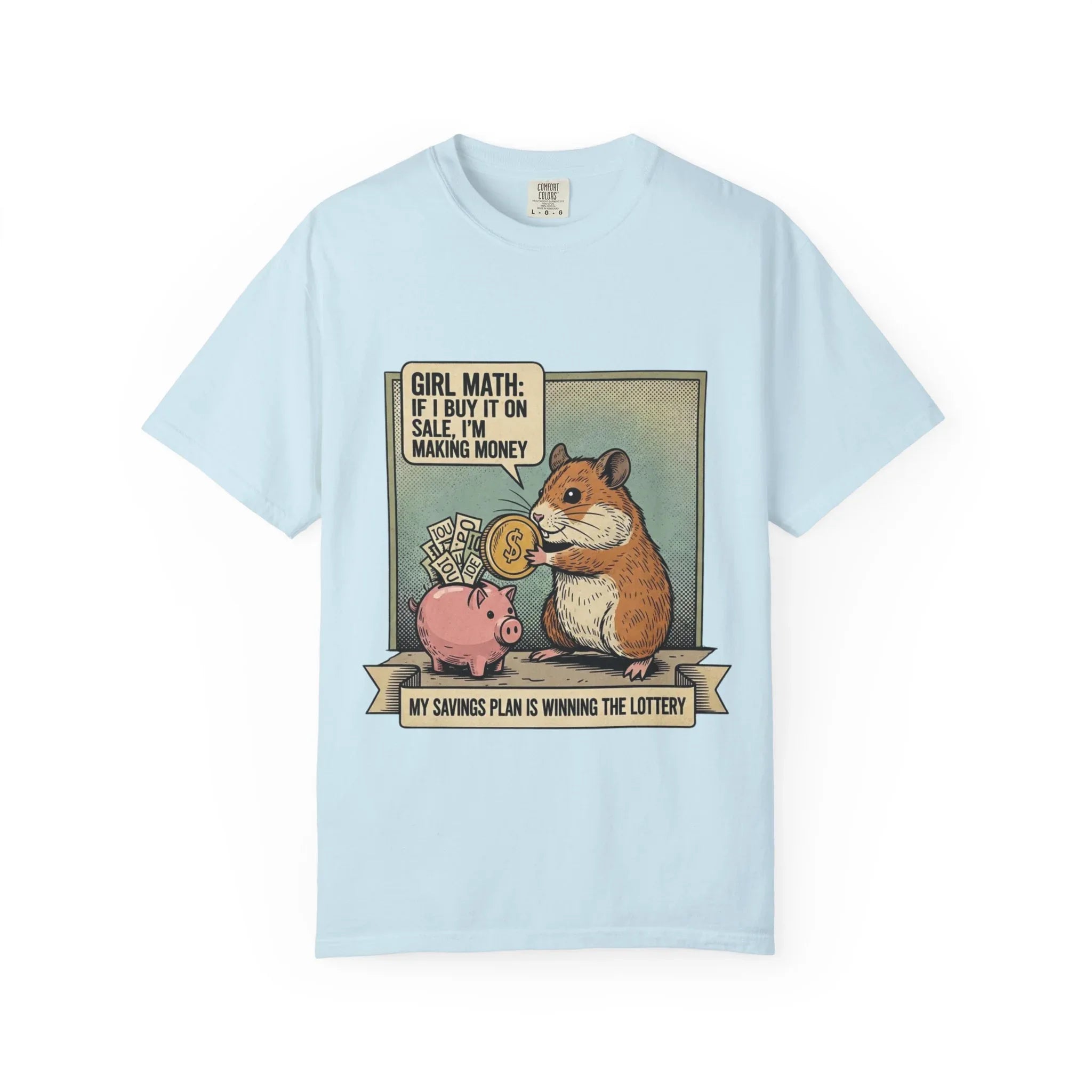 Funny Opossum "I Identify As Rich" Shirt - Sarcastic Inflation Arch-Nemesis Tee - Broke Life Screaming Opossum Graphic T-Shirt - Relatable Adulting Humor Gift - Vintage Dark Humor Streetwear Chambray