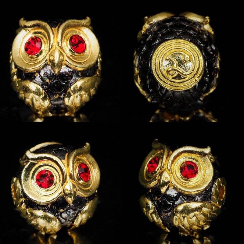 Phaya Thued Thue Fortune Bead - Super Lucky Edition for Wealth and Prosperity, Blessed by Kruba Tao, Wat Ubosot Ban Lao, Chiang Mai Black with gold stripes