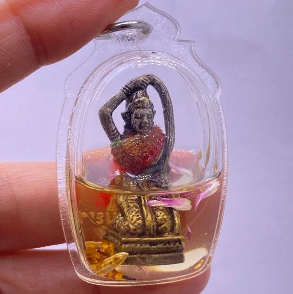 🪙 “Earth Goddess of Flowing Fortune” – Mae Thorani Hair‑Wring Oil Pendant, “Happiness Bestower” Edition by Luang Pho Mian, Wat Chaniang Wanaram (B.E. 2568)
