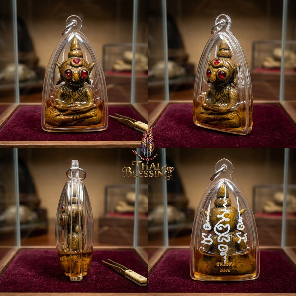 🔱 Phaya 3 Ta (The Three-Eyed Sovereign): "Infinite Wives, Infinite Wealth" – Montra Mahaniyom Edition (2568) – Luang Phor Mian, Buriram – The Ultimate Alchemical Engine for Absolute Attraction & Sovereign Prosperity!