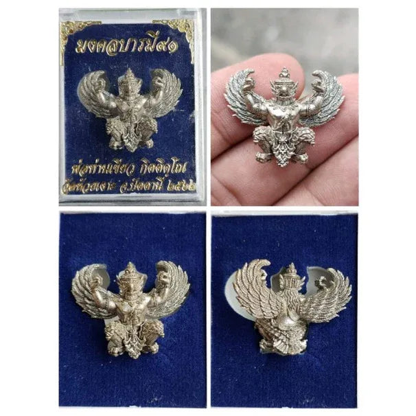 🦅 THE CELESTIAL CONQUEROR: PHYA KRUT ✨ The Sovereign Garuda: Por Tan Khiao "Mongkol Baramee 91" – The Symbol of Supreme Authority & Invincible Protection Satin bullet silver