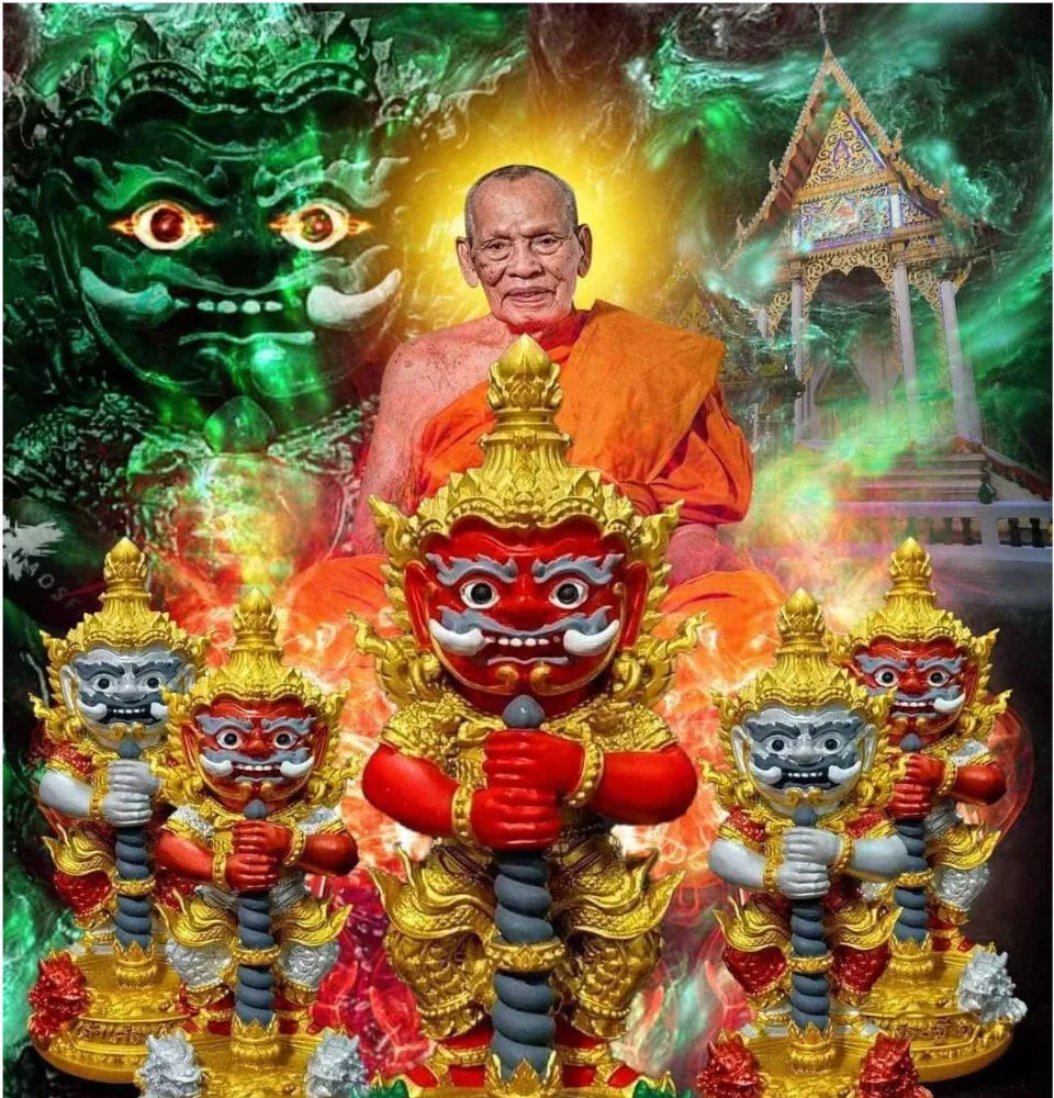 👹 The "Little Lord of Millionaires" Thao Wessuwan Statue (5.8") – Sacred Lek Namphi Edition for Wealth, Protection & Career Success