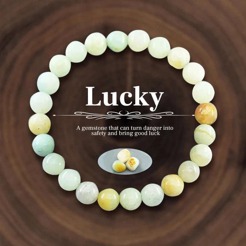 ✨ 8mm Natural Stone Beaded Bracelet – Amethyst, Crystal Quartz, Agate & Tiger Eye Elastic Bangles – Good Luck Jewelry BR24Y0630-17