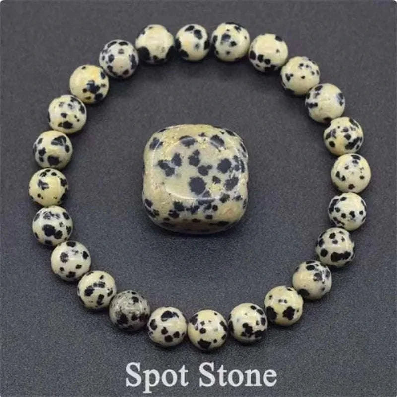 ✨ 8mm Natural Stone Beaded Bracelet – Amethyst, Crystal Quartz, Agate & Tiger Eye Elastic Bangles – Good Luck Jewelry BR24Y0630-28