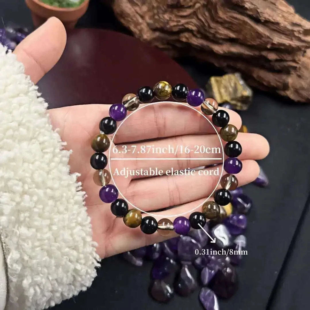 ✨ 8mm Natural Stone Beaded Bracelet for Women – Lucky Attraction of Love & Wealth – Colorful Good Luck Jewelry, Perfect Birthday Gift
