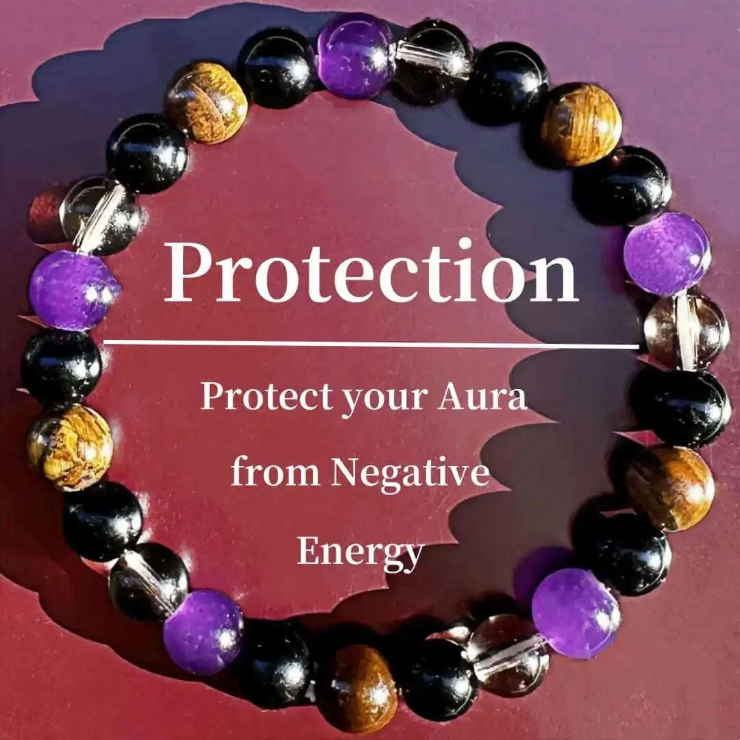 ✨ 8mm Natural Stone Beaded Bracelet for Women – Lucky Attraction of Love & Wealth – Colorful Good Luck Jewelry, Perfect Birthday Gift Protection