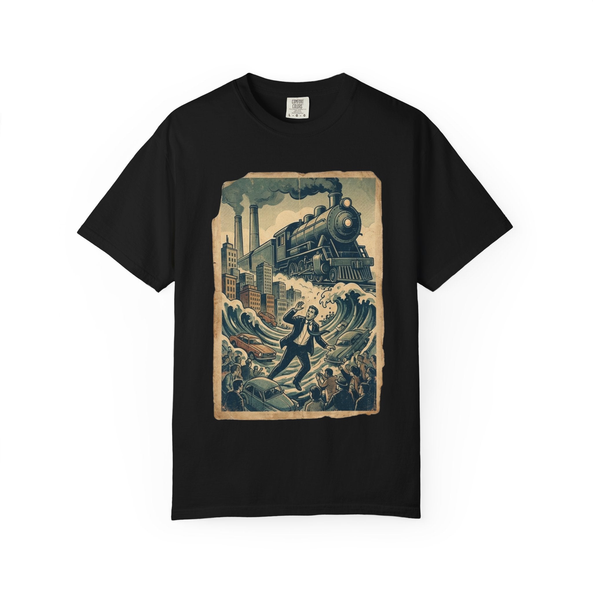 Vintage Dystopian Work Overload Shirt, Retro All-Seeing Eye Tee, Corporate Burnout Graphic, Dark Academia Aesthetic, Gift for Office Workers, Philosophy Satire Unisex T-Shirt Black