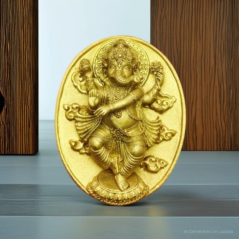 🪙 “Dancing Ganesha Nataraja Medal” – 2.5 x 3 cm Metta, Creativity & Success Amulet, “Meta Mahamongkol” Edition, Wat Phikun Thong (B.E. 2565)