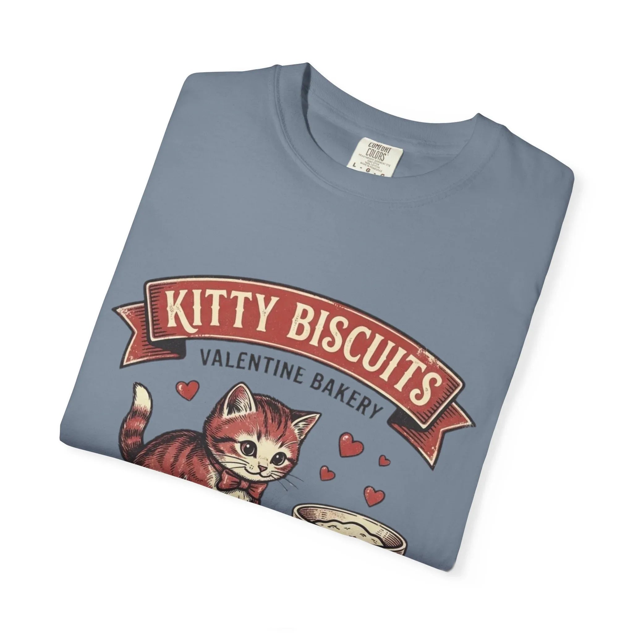 Kitty Biscuits T-Shirt | Valentine Bakery Cat We Knead You Graphic Tee