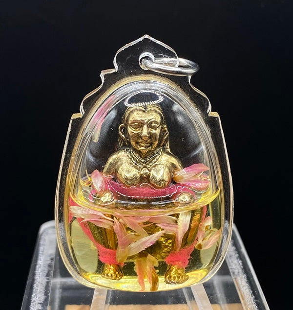 Ancient Wealth Attraction Charm - Maha Saneh Oil Infused Amulet for Prosperity Default Title