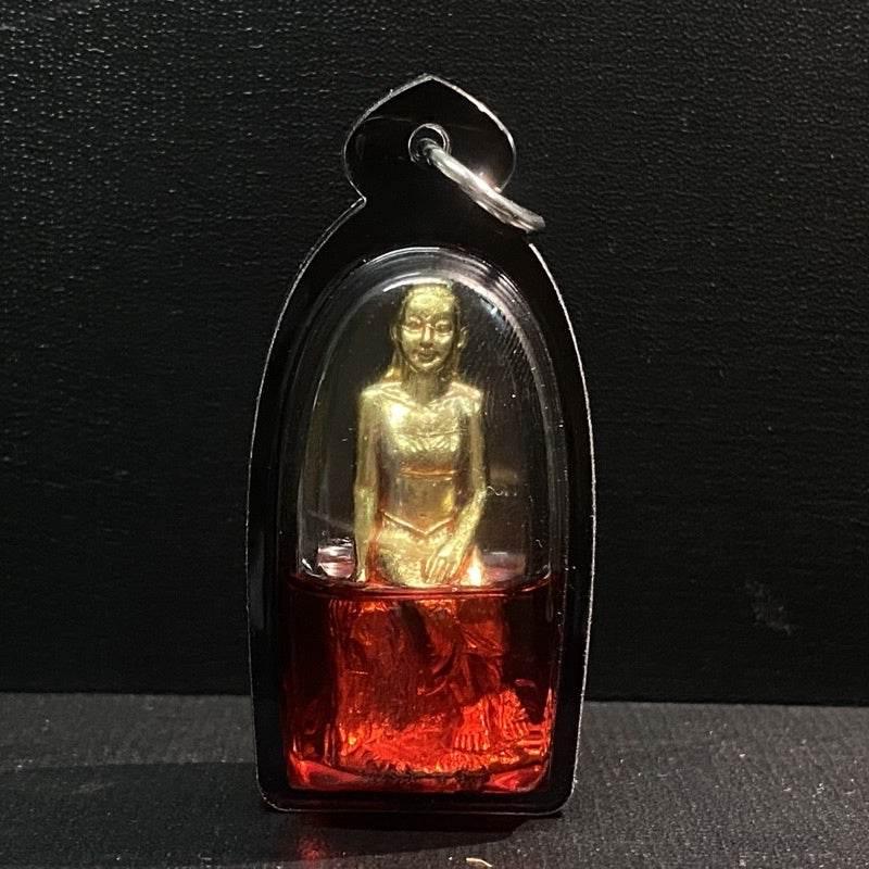 Mae Ta-Khian Golden Statue – Bunsithong Wealth & Blessing Charm | Handmade at Wat Kok Samran, Phetchabun 2023 Edition Oil-coated metal